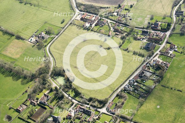 Earthwork remains of the shrunken medieval village of South Carlton, Lincolnshire, 2018. Creator: Emma Trevarthen.