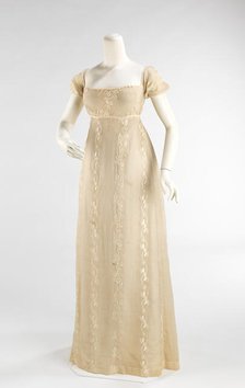 Evening dress, American or European, 1810-12. Creator: Unknown.