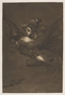Bon Voyage (Buen Viage), from The Caprices (Los Caprichos), plate 64, 1799. Creator: Francisco Goya.