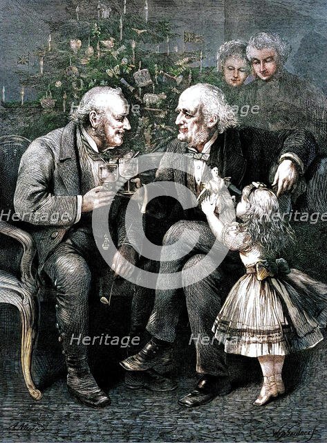 "When We Were Boys Together", - drawn by A. Muir, 1873. Creator: William Biscombe Gardner.