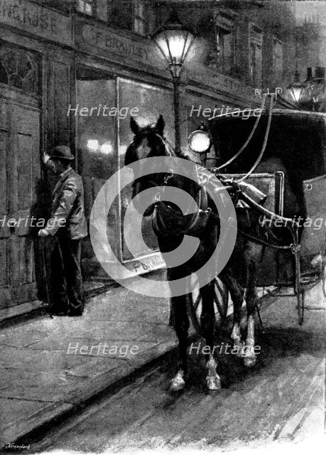 Eve's Ransom...He was about to ring the house-bell when the door opened..., 1895. Creator: George Meisenbach.