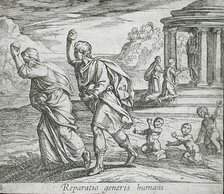 The Rebirth of Humankind, published 1606. Creators: Antonio Tempesta, Wilhelm Janson.