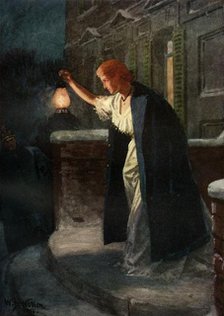 'She stood and swung the lantern slowly from side to side', 1914. Creator: William Barnes Wollen.