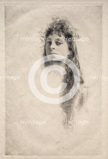 Head of a Girl, 1800s. Creator: Robert Frederick Blum (American, 1857-1903).