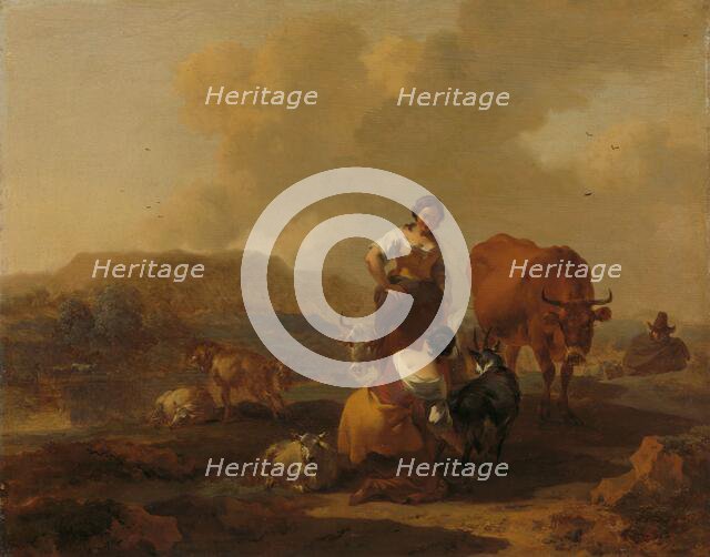 Italian Landscape, 1655-1683. Creator: Nicolaes Berchem.