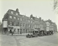 Line of taxis, Abingdon Street, Westminster, London, 1933. Artist: Unknown.