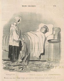 Mariez-vous donc! vieux Grigou..., 19th century. Creator: Honore Daumier.