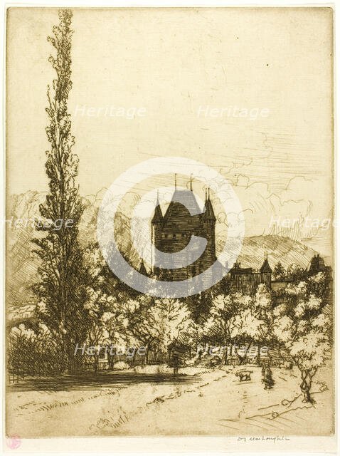 A Castle in Thun, Switzerland, 1908. Creator: Donald Shaw MacLaughlan.