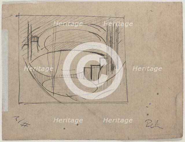 Study for "Soho" (verso), 1919. Creator: Oscar Bluemner.