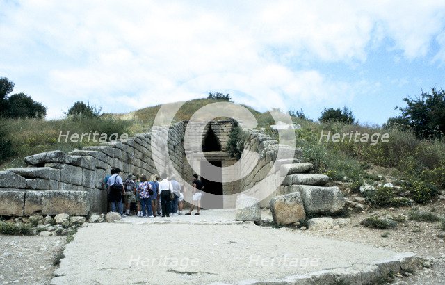 Entrance of a tumulus at Mycenae, late Bronze Age, Greece, c1450-c1100 BC. Artist: Unknown