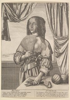 Aestas - Summer (Three-quarter-length seasons), 1641. Creator: Wenceslaus Hollar.