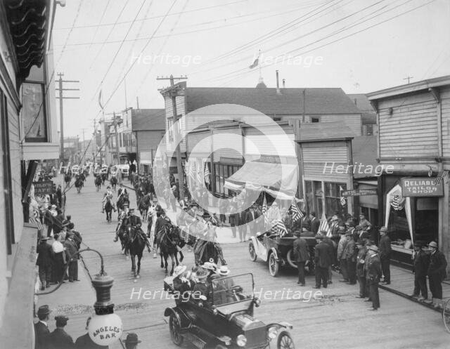 July 4th parade on Front Street, 1916. Creator: Unknown.