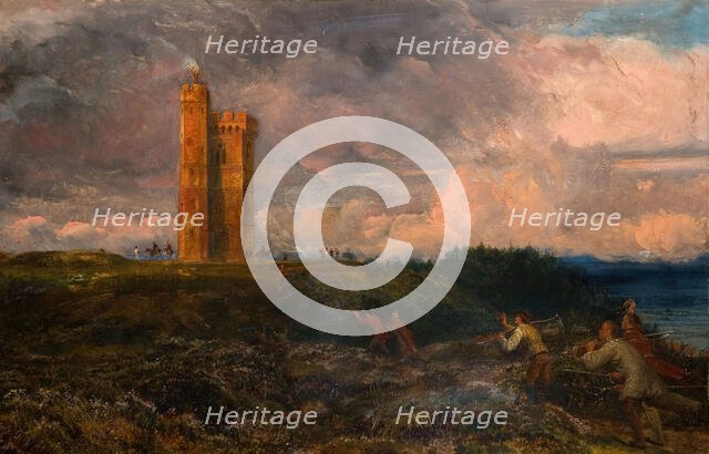 The Firing Of The Beacon (1868-1870). Creator: Richard Redgrave.