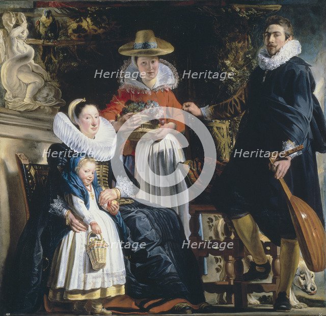 The Painter's Family. Artist: Jordaens, Jacob (1593-1678)