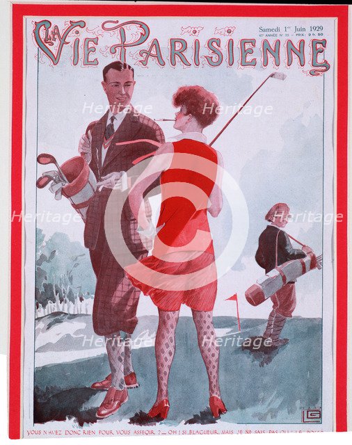 Cover of Vie Parisienne magazine, French, 1929. Artist: Unknown