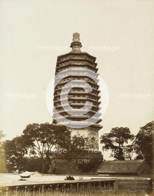T'ien-ning Ssu T'a Pagoda, Peking, 1860. Creator: Felice Beato.