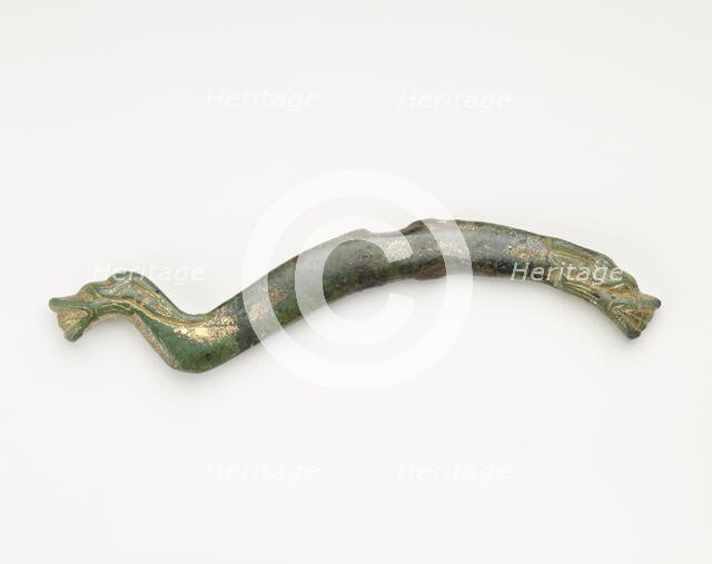 Ornament with two dragonheads, Han dynasty, 206 BCE-220 CE. Creator: Unknown.