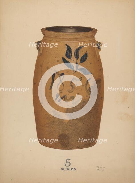 Five Gallon Churn, c. 1937. Creator: Richard Barnett.