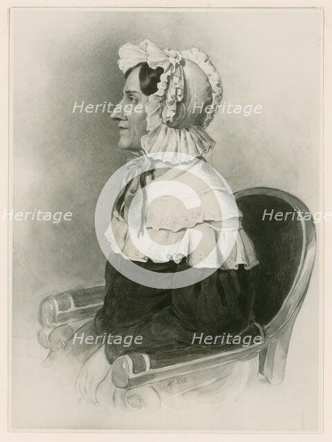 Portrait of Nannette Streicher (1769-1833), née Stein, 1829. Creator: Krones, Ludwig (1785-1837).