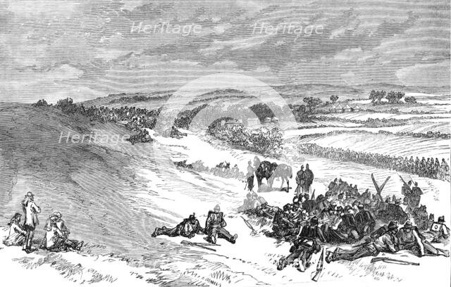 The Autumn Campaign: near Witchampton - Second Division Southern Army advancing from Cranborne, 1872 Creator: Unknown.