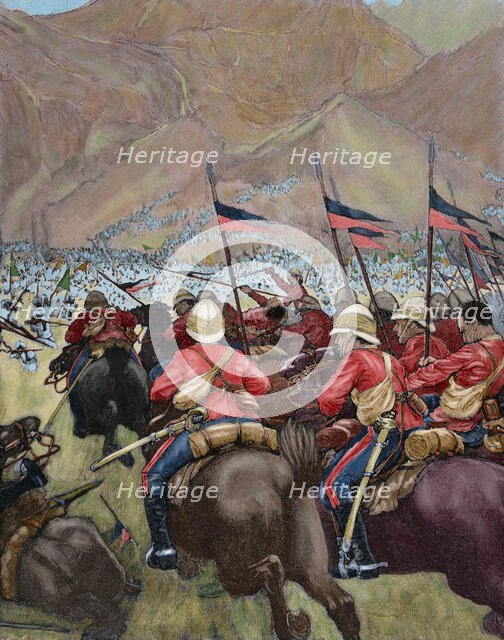 Charging of the English cavalry, Africa, 1898.  Creator: Unknown.