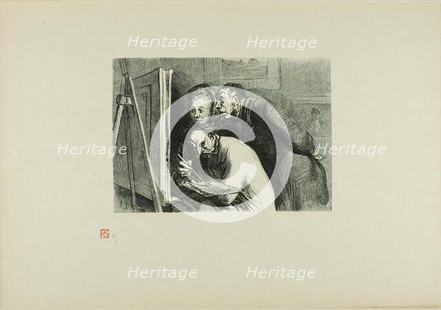 Painter and the Bourgeois, 1862, printed 1920. Creator: Charles Maurand.