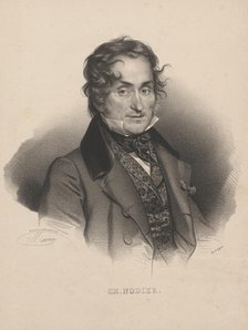 Portrait of the author Charles Nodier (1780-1877), 1830. Creator: Delpech, François Séraphin (1778-1825).