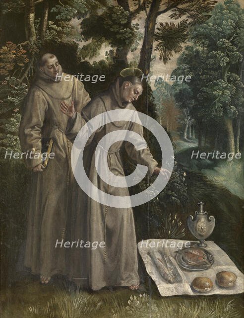 Saint Didacus Finds a Miraculous Meal, c1560-1600. Creator: Martin de Vos.