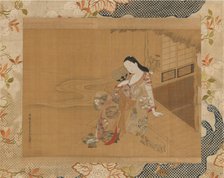 Courtesan Enjoying a Cool Summer Evening, 1741. Creator: Haritsu Ogawa.