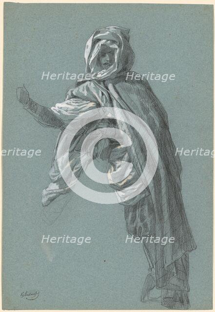 An Arab Rider on Camelback, c. 1840. Creator: Hippolyte Lalaisse.