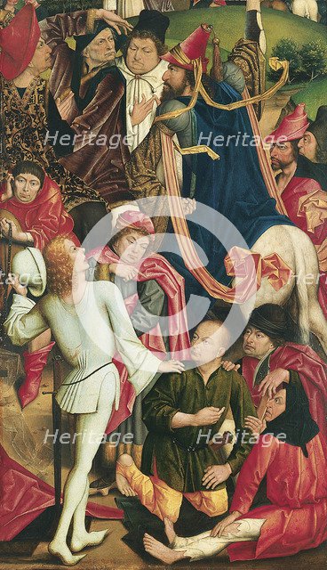 Knights and Soldiers playing Dice for Christ's Robe. Artist: Baegert, Derick (ca 1440-after 1502)