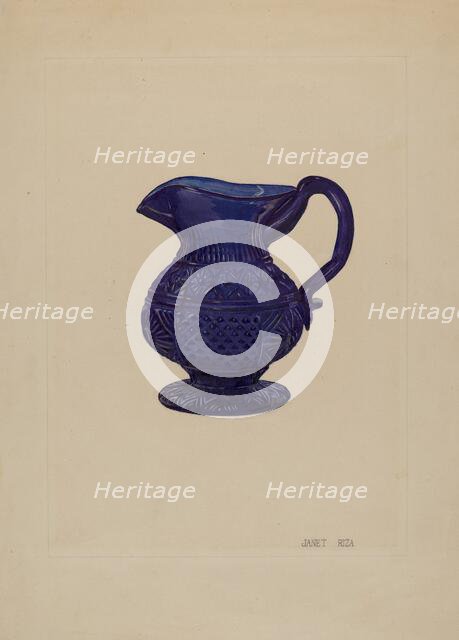 Cream Pitcher, 1935/1942. Creator: Janet Riza.