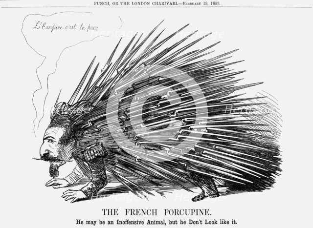 'The French Porcupine', 1859. Artist: Unknown