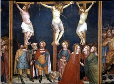 Crucifixion of Jesus and the two thieves' by Ferrer Bassa.