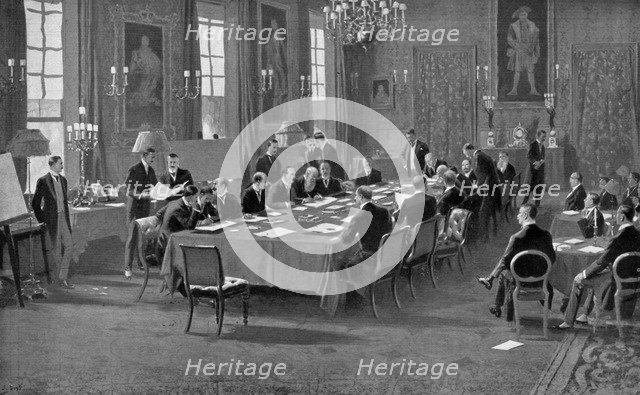 Signing the treaty of London, May 1913, (c1920). Artist: Unknown