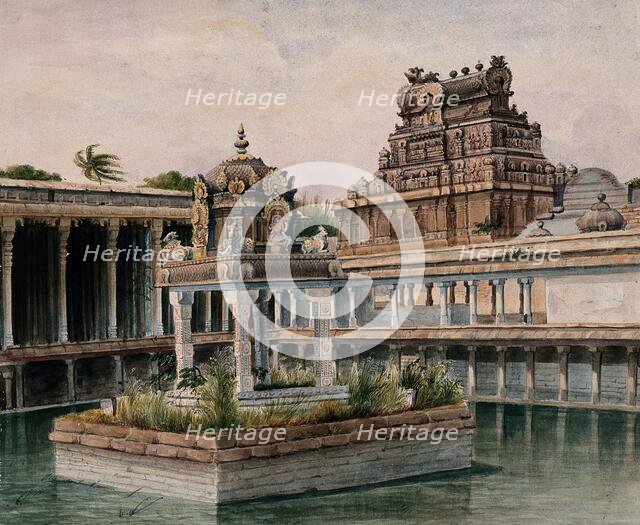 Trichy: the Jambukeswarar temple dedicated to Lord Shiva, (between 1800 and 1899?). Creator: Unknown.