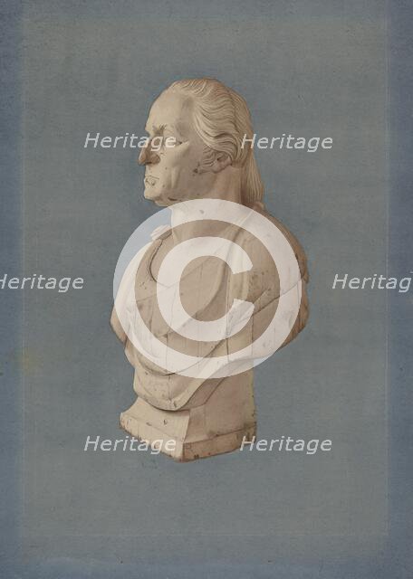 Pine Bust of Washington, c. 1938. Creator: Lucille Chabot.