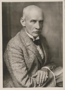Portrait of the writer Gustav Meyrink (1868-1932), 1928. Creator: Anonymous.