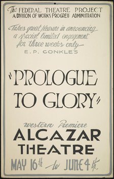 Prologue to Glory, San Francisco, 1938. Creator: Unknown.