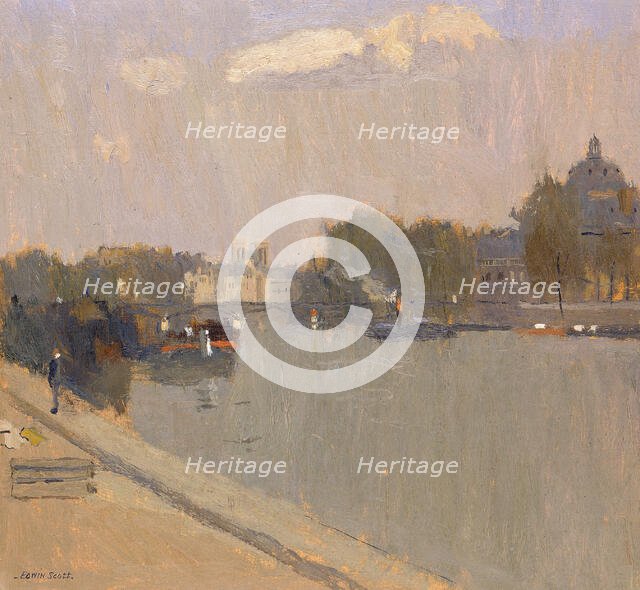 The Seine at Paris (L'Institute), n.d. Creator: Frank Edwin Scott.