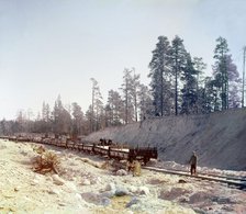 Kirosskii quarry, 1915. Creator: Sergey Mikhaylovich Prokudin-Gorsky.