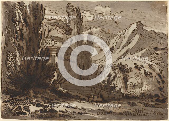 Mountainous Landscape with Classical Temple. Creator: Felice Giani.