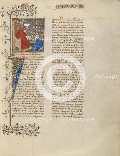 Boethius Instructs a Young Boy in Arithmetic, about 1405. Creator: Unknown.