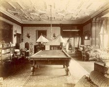 The Billiard Room at Ascott House, Buckinghamshire, 1889. Creator: Henry Bedford Lemere (1864-1944).
