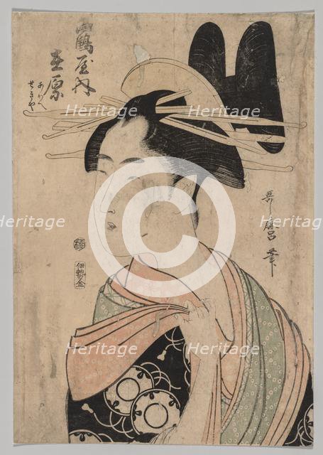 Woman of the Yoshiwara, 1753-1806. Creator: Kitagawa Utamaro (Japanese, 1753?-1806).