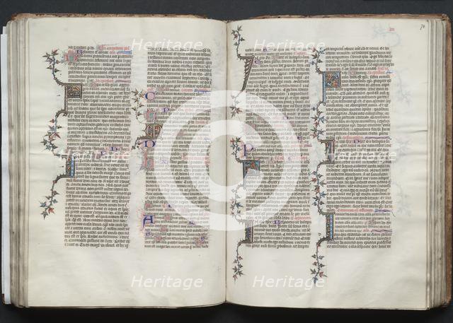 The Gotha Missal: Fol. 74r, Text, c. 1375. Creator: Master of the Boqueteaux (French); Workshop, and.