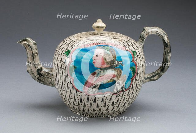 Teapot, Staffordshire, c. 1760. Creator: Staffordshire Potteries.