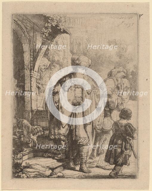Abraham Casting Out Hagar and Ishmael, 1637. Creator: Rembrandt Harmensz van Rijn.