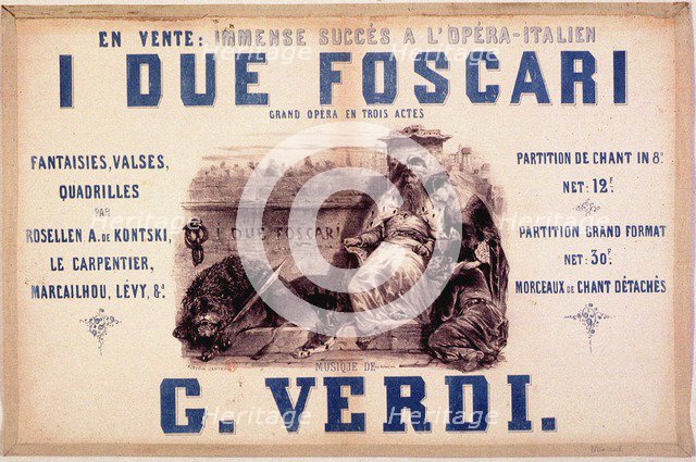 I due Foscari (The Two Foscari). Opera in three acts by Giuseppe Verdi, Paris, 1870-1875.