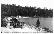 Buick car on a record breaking run to Lake Tahoe and return, midwinter 1912. Artist: Unknown